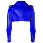 Women's-Biker-Short-Style-Blue-Leather-Jacket