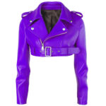 Women's-Biker-Short-Style-Purple-Leather-Jacket