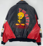 Vintage-Looney-Tunes-Tweety-Birds-Leather-Jacket