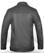 Men's-Shia-Labeouf-Transformers-Gray-Leather-Jacket
