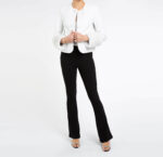 White Leather with Faux Fur Jacket