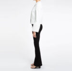White Leather with Faux Fur Jacket