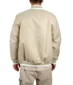 Beige New York Yankees Logo Select Stone Satin Jacket
