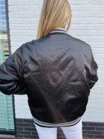 Black New York Yankees Bomber Satin Jacket