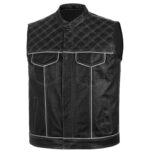 Men's-Black-White-Quilted-Style-Leather-Vest