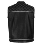 Men's-Black-White-Quilted-Style-Leather-Vest