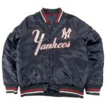 New York Yankees Black Bomber Satin Jacket