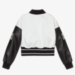 Givenchy Black White Cropped Leather Jacket