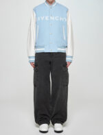 Givenchy Sky Blue White Varsity Bomber Jacket
