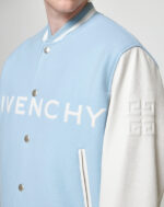Givenchy Sky Blue White Varsity Bomber Jacket