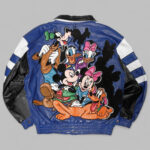 Vtg-Disney-Land-Mickey-Mouse-Tricolor-Leather-Jacket