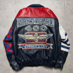 Vtg-Jeff-Hamilton-Brickyard-400-Multicolor-Leather-Jacket